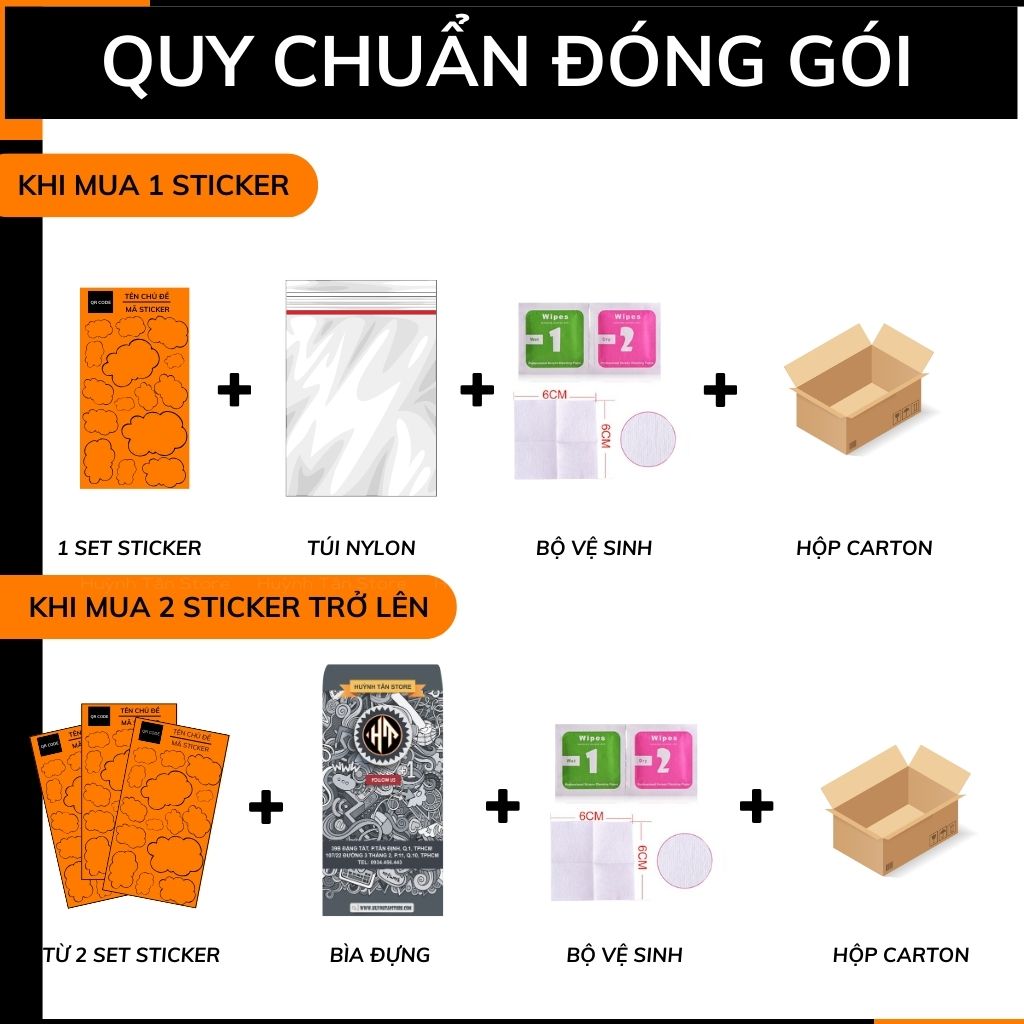 Sticker Transport ST M01 chống thấm xước dán trên mọi bề mặt dễ dàng gỡ bỏ không để lại keo phụ kiện huỳnh tân store