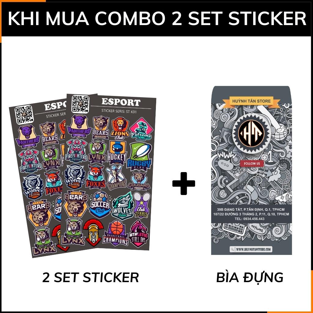 Hình sticker thể thao điện tử Esport ST K01 chống phai màu dán mũ bảo hiểm vali laptop điện thoại xe máy phụ kiện huỳnh tân store