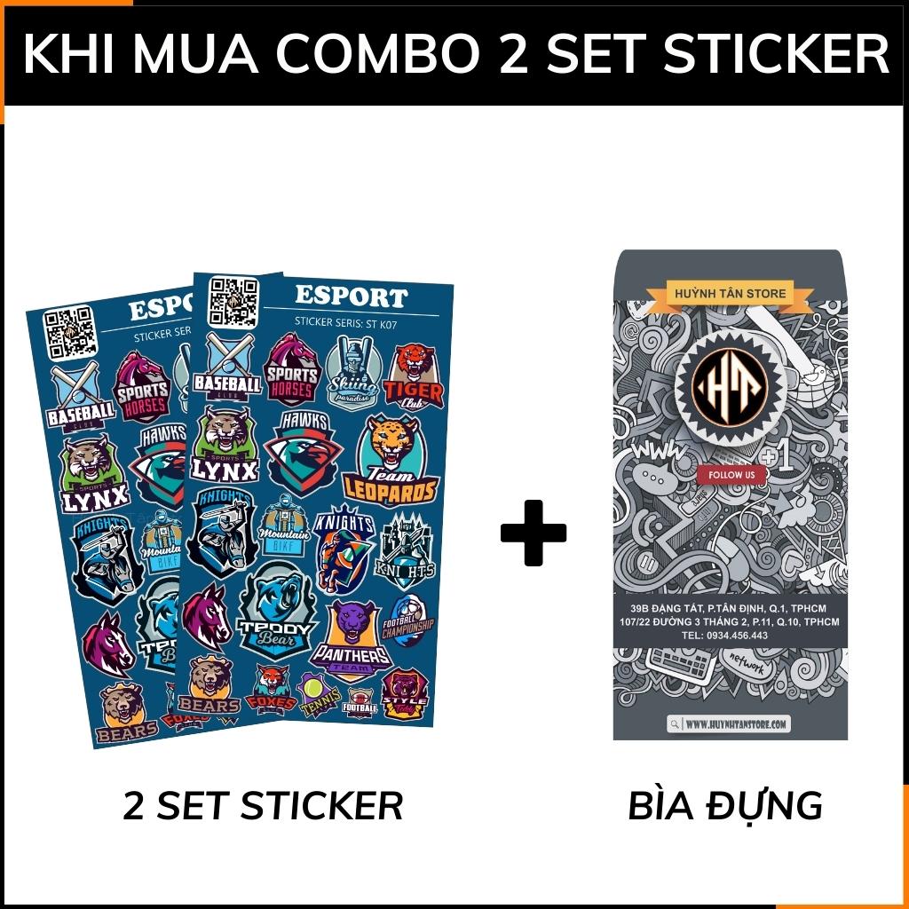 Bộ hình dán sticker thể thao điện tử Esport ST K07 đa dạng với mẫu trang trí độc đáo làm mới không gian mọi bề mặt phụ kiện huỳnh tân store