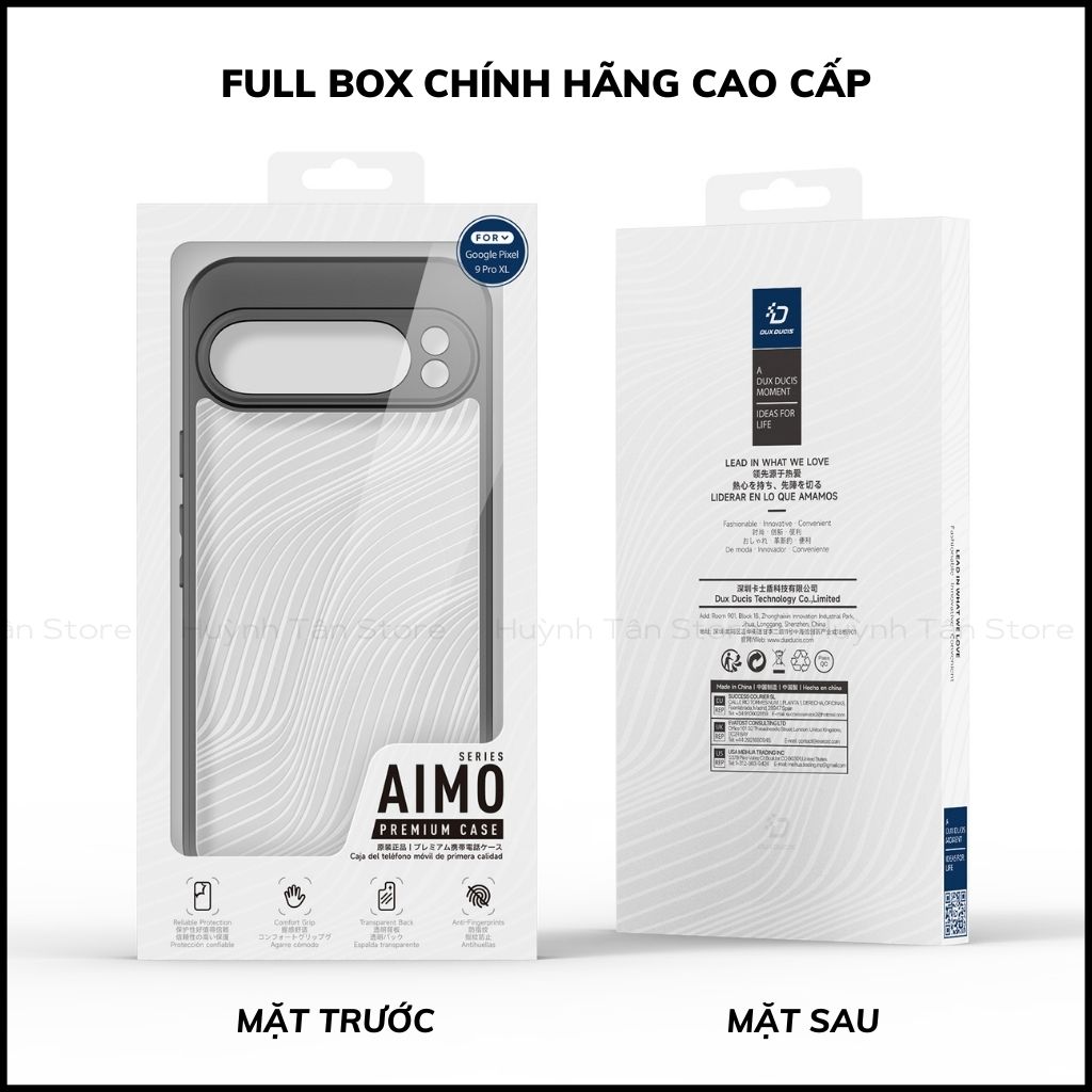 Ốp lưng google pixel 9 pro xl aimo chính hãng duxducis chống va đập trong suốt không ố vàng huỳnh tân store