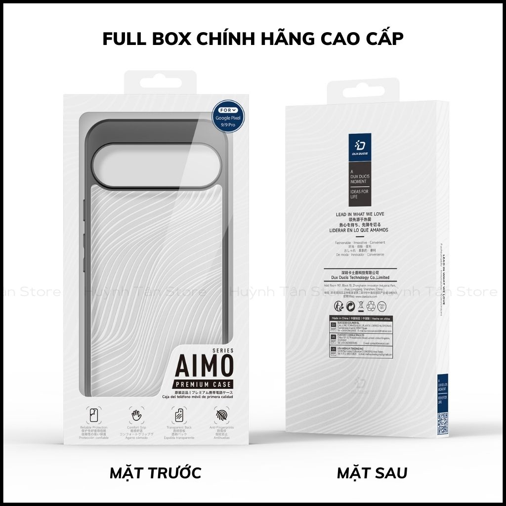 Ốp lưng google pixel 9 9 pro aimo chính hãng duxducis chống va đập trong suốt không ố vàng huỳnh tân store
