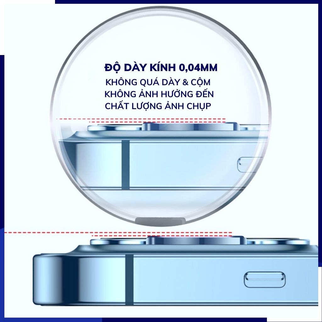 Cường lực camera iphone 14, 14 plus chính hãng KUZOOM viền nhiều màu chất lượng rõ nét bảo vệ toàn diện cụm camera phụ kiện huỳnh tân store