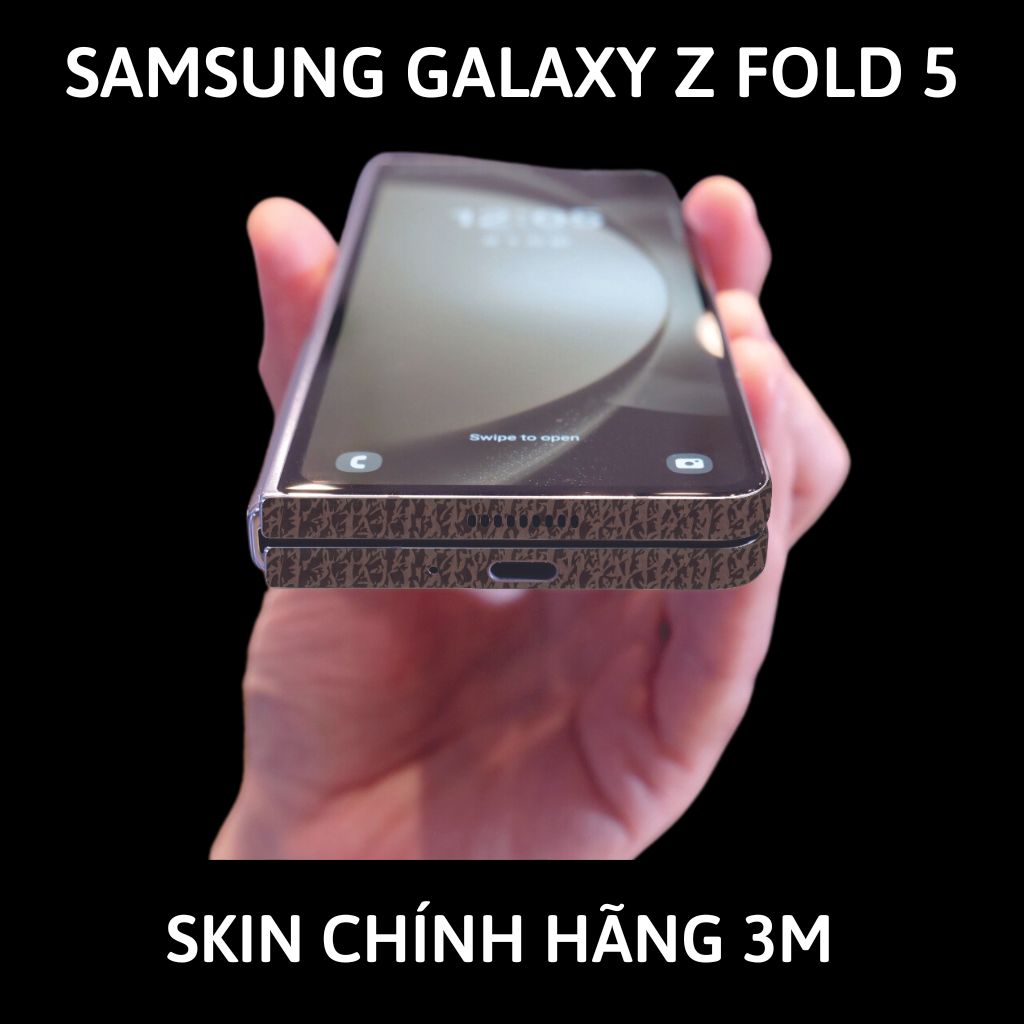 dán skin 3m samsung galaxy z fold 5 full body, camera phụ kiện điện thoại huỳnh tân store - Brown Leather