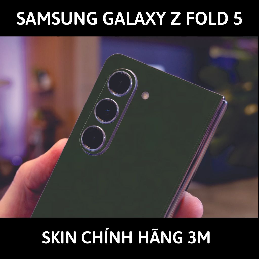 dán skin 3m samsung galaxy z fold 5 full body, camera phụ kiện điện thoại huỳnh tân store - Grass Green