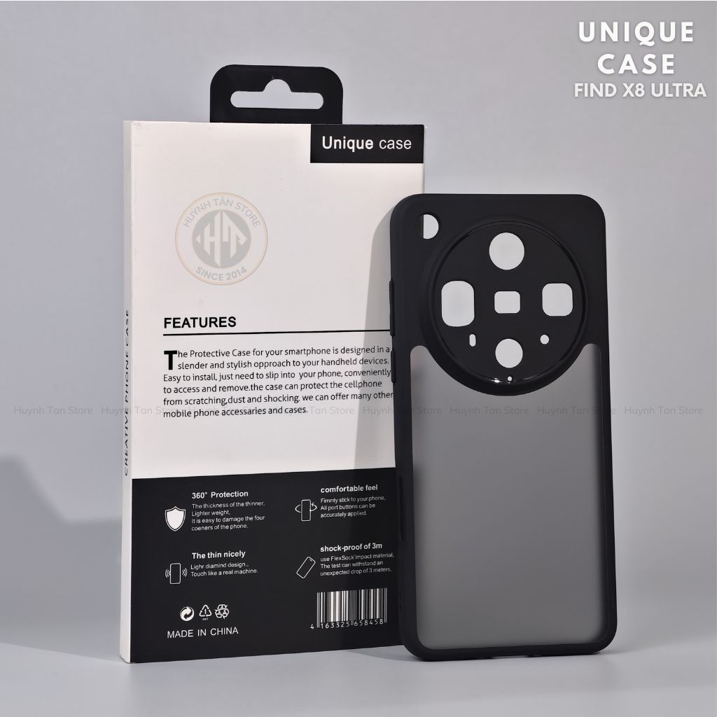 Ốp lưng oppo find x8 ultra x8 pro x8s plus x7 ultra chống sốc chống vân tay UNIQUE bảo vệ camera phụ kiện huỳnh tân store