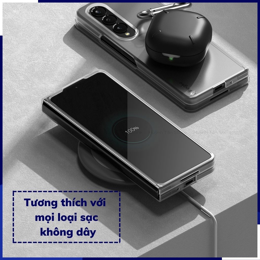 Ốp lưng samsung z fold 4 trong suốt và nhám mờ chống sốc Ringke Fusion chính hãng Korea bảo vệ camera huỳnh tân store