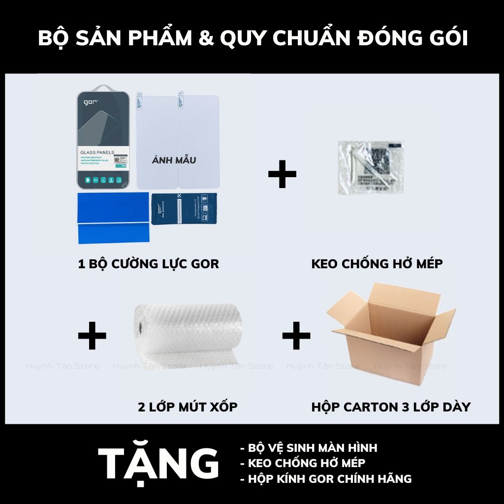 Kính cường lực Huawei GT 6 Pro, GT 6 46mm, GT 5 Pro, GT 5 46mm trong suốt KHÔNG FULL MÀN chống bám vân tay chính hãng GOR phụ kiện điện thoại huỳnh tân store