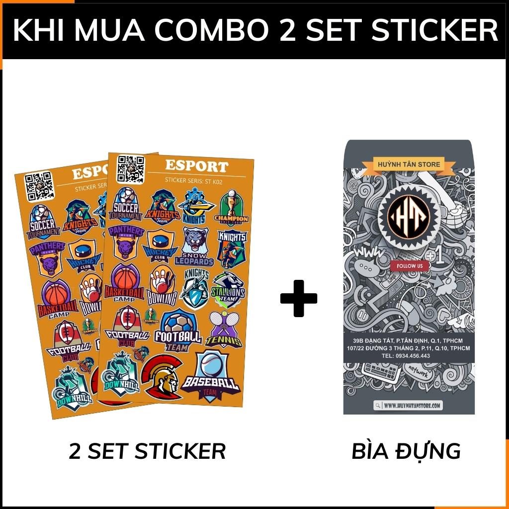 Hình dán sticker thể thao điện tử Esport ST K02 chất liệu vinyl phủ lớp chống thấm xước phù hợp dán mọi bề mặt phụ kiện huỳnh tân store