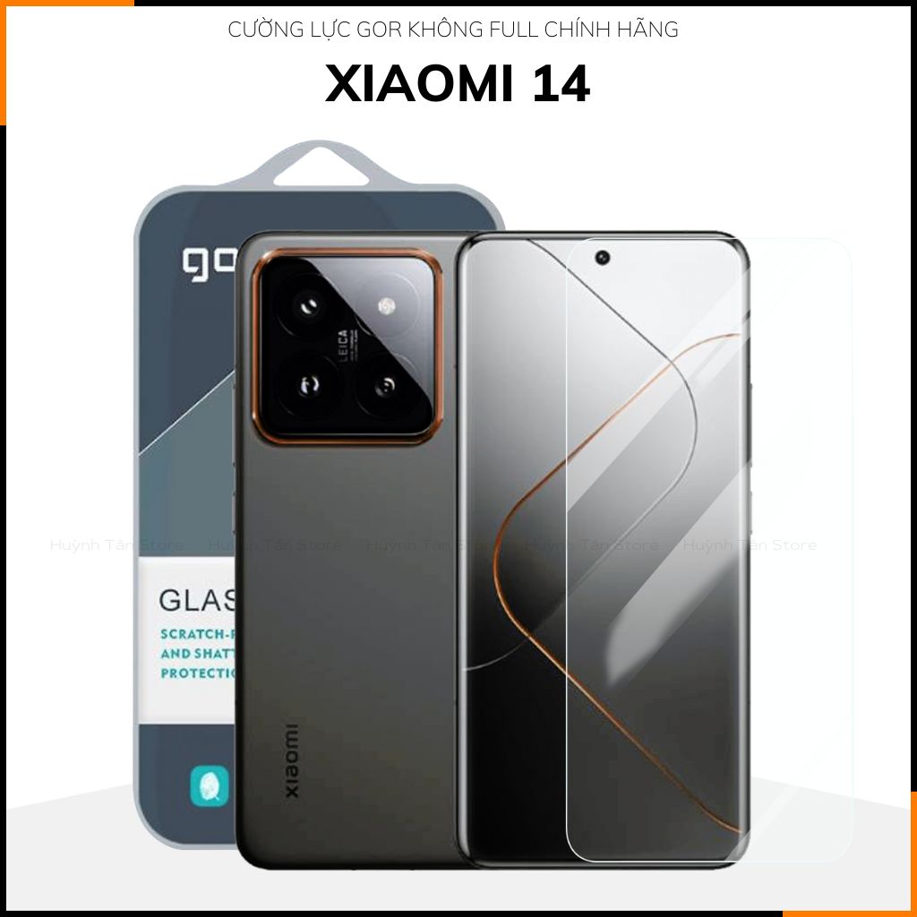 Kính cường lực trong suốt Xiaomi 17 Pro Max , 15T Pro , 14T , 14 , 13 KHÔNG FULL MÀN chống bám vân tay chính hãng GOR