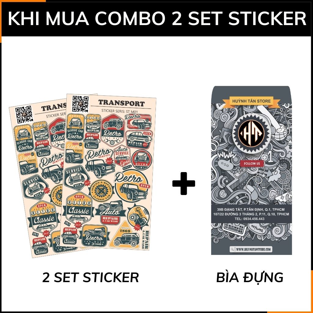 Sticker Transport ST M01 chống thấm xước dán trên mọi bề mặt dễ dàng gỡ bỏ không để lại keo phụ kiện huỳnh tân store