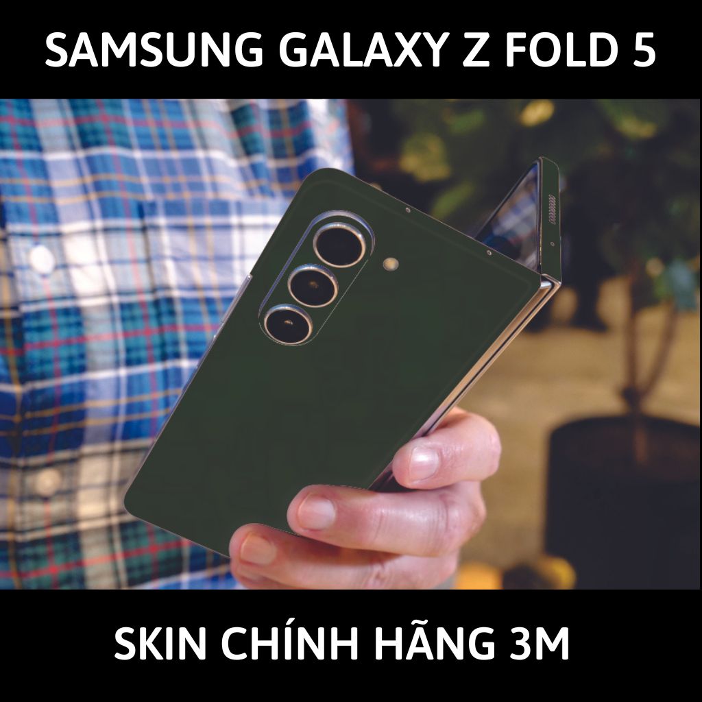 dán skin 3m samsung galaxy z fold 5 full body, camera phụ kiện điện thoại huỳnh tân store - Grass Green