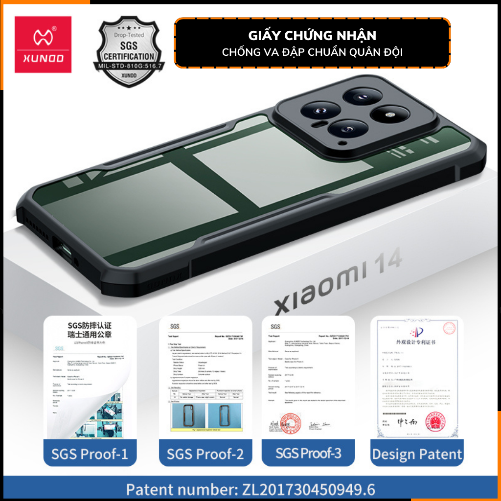 Ốp lưng xiaomi 14 mi 14 pro chống sốc xundd bảo vệ camera chính hãng chống ố vàng phụ kiện điện thoại huỳnh tân store