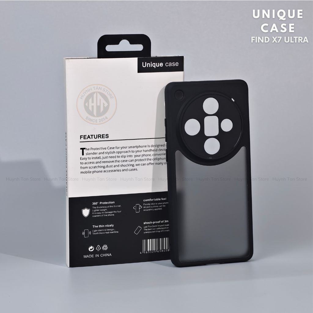 Ốp lưng oppo find x8 ultra x8 pro x8s plus x7 ultra chống sốc chống vân tay UNIQUE bảo vệ camera phụ kiện huỳnh tân store