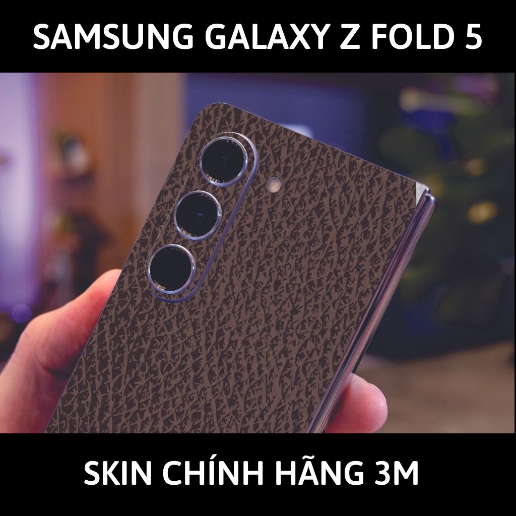 dán skin 3m samsung galaxy z fold 5 full body, camera phụ kiện điện thoại huỳnh tân store - Brown Leather