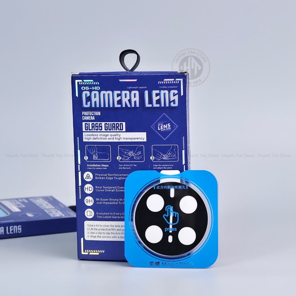Kính cường lực camera Honor Magic 7 Pro FULL ĐEN chống chói công nghệ AR có khung tự dán bảo vệ toàn diện phụ kiện huỳnh tân store