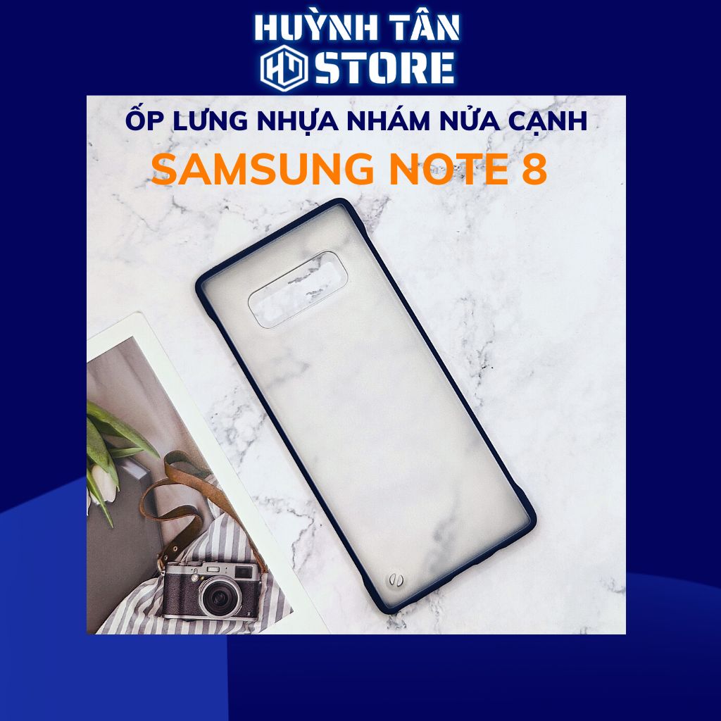 Ốp lưng samsung note 8 nửa cạnh lưng nhám chống bám vân tay bảo vệ camera phụ kiện huỳnh tân store