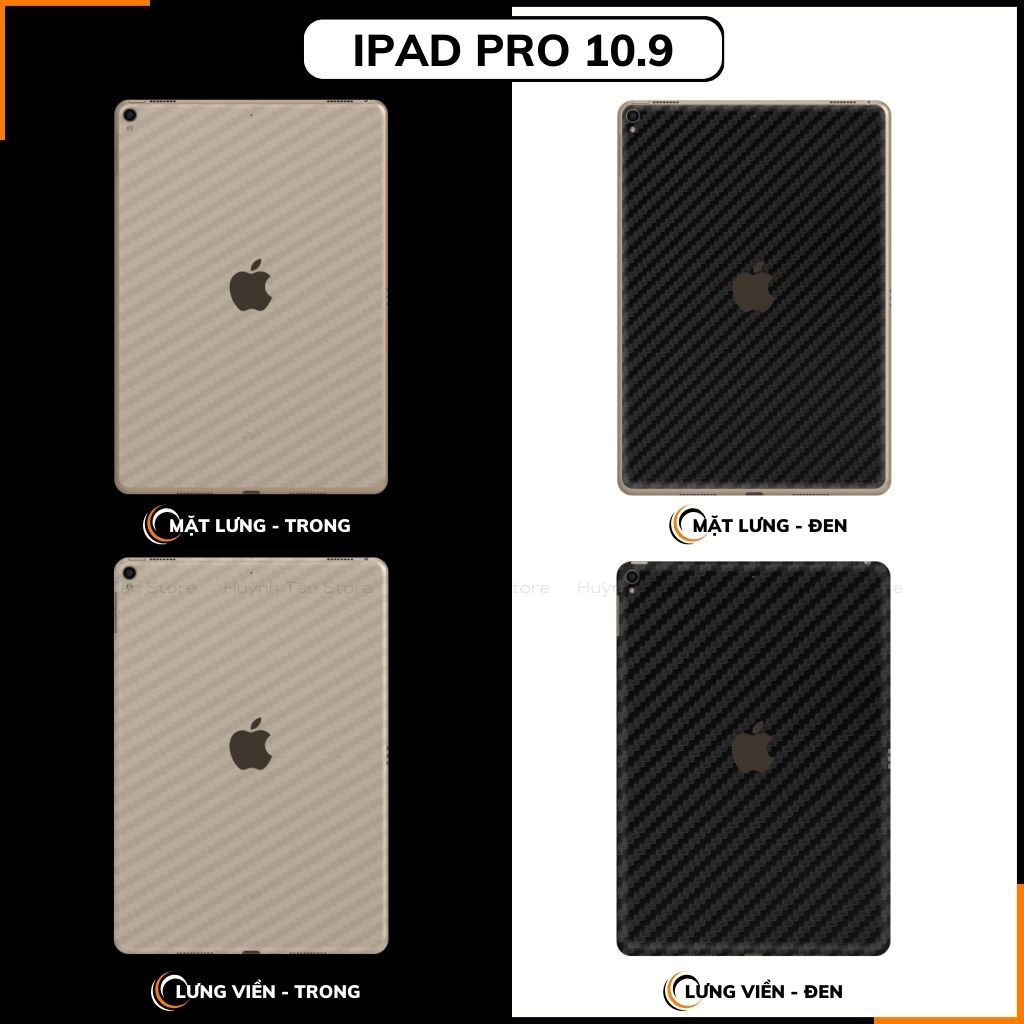 Dán skin ipad pro 11 gen 8 mini 6 air 2020 inch full body và camera vân carbon phụ kiện huỳnh tân store.