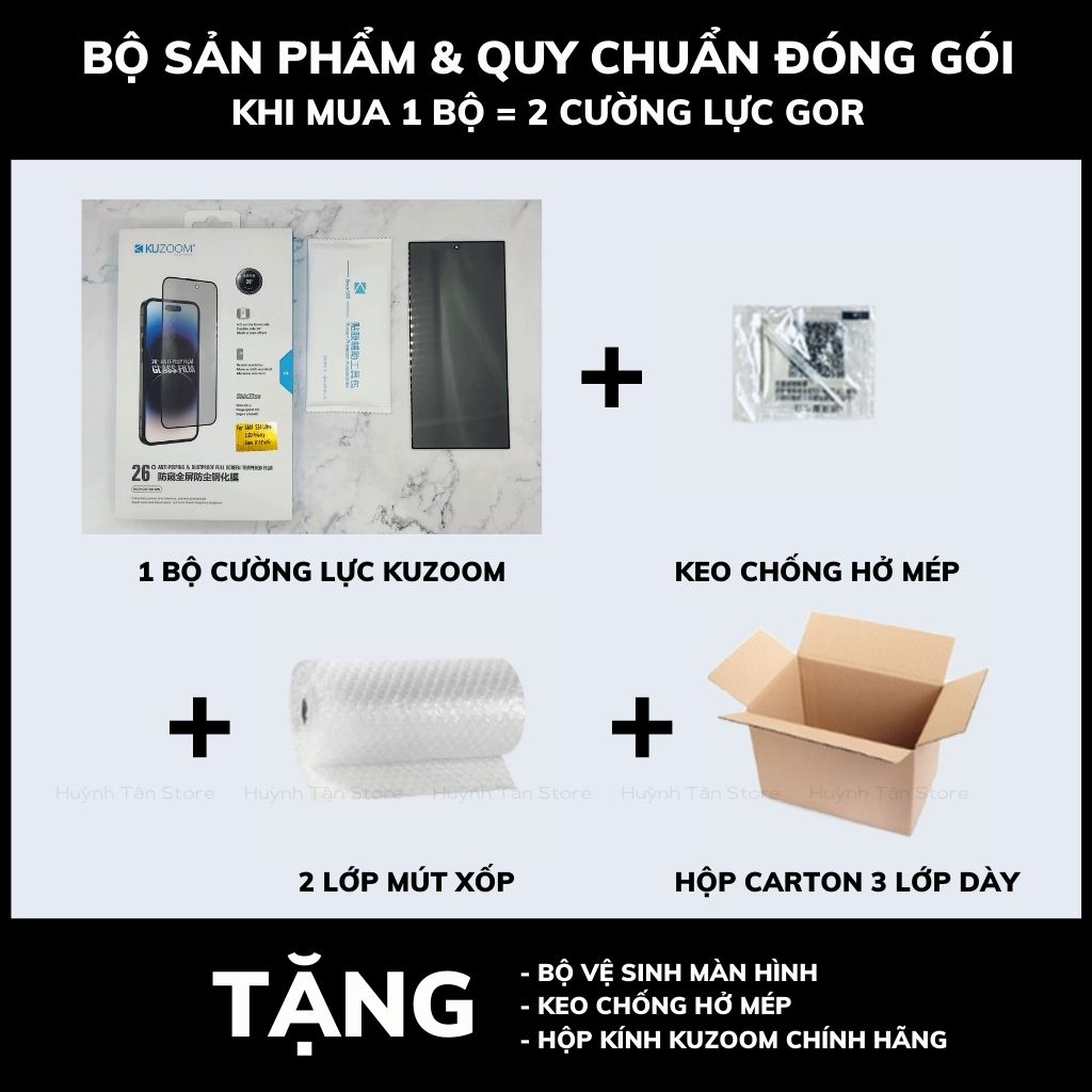 Cường lực Samsung S25 , S25 Plus , S25 Ultra CHỐNG NHÌN TRỘM full màn chính hãng kuzoom