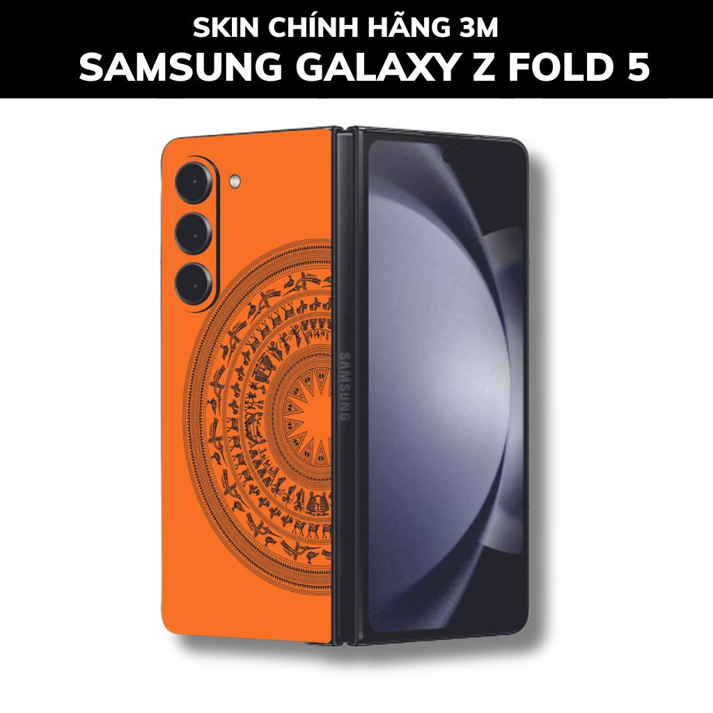 dán skin 3m samsung galaxy z fold 5 full body, camera phụ kiện điện thoại huỳnh tân store - Trống Đồng Cam