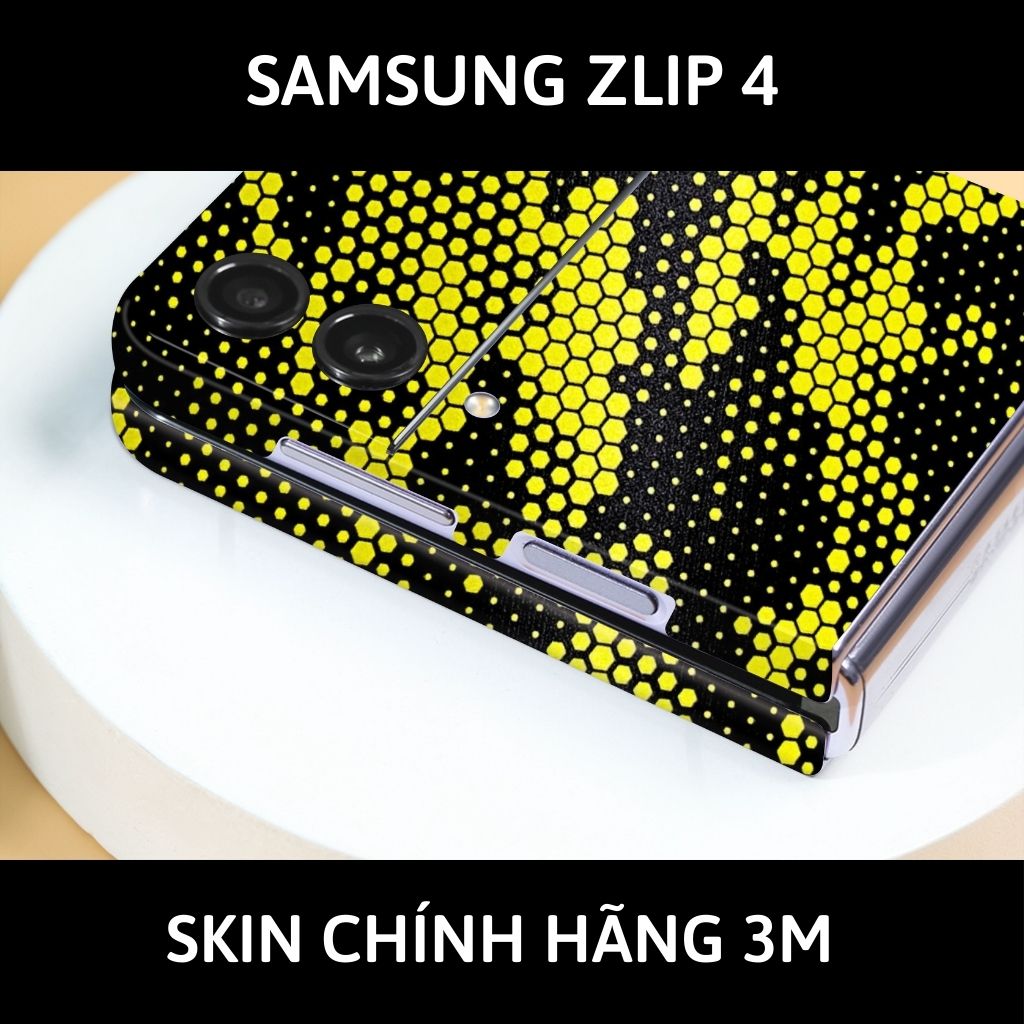 Skin 3m samsung galaxy Z Flip 4, Z Flip 3, Z Flip full body và camera nhập khẩu chính hãng USA phụ kiện điện thoại huỳnh tân store - Mamba Yellow - Warp Skin Collection