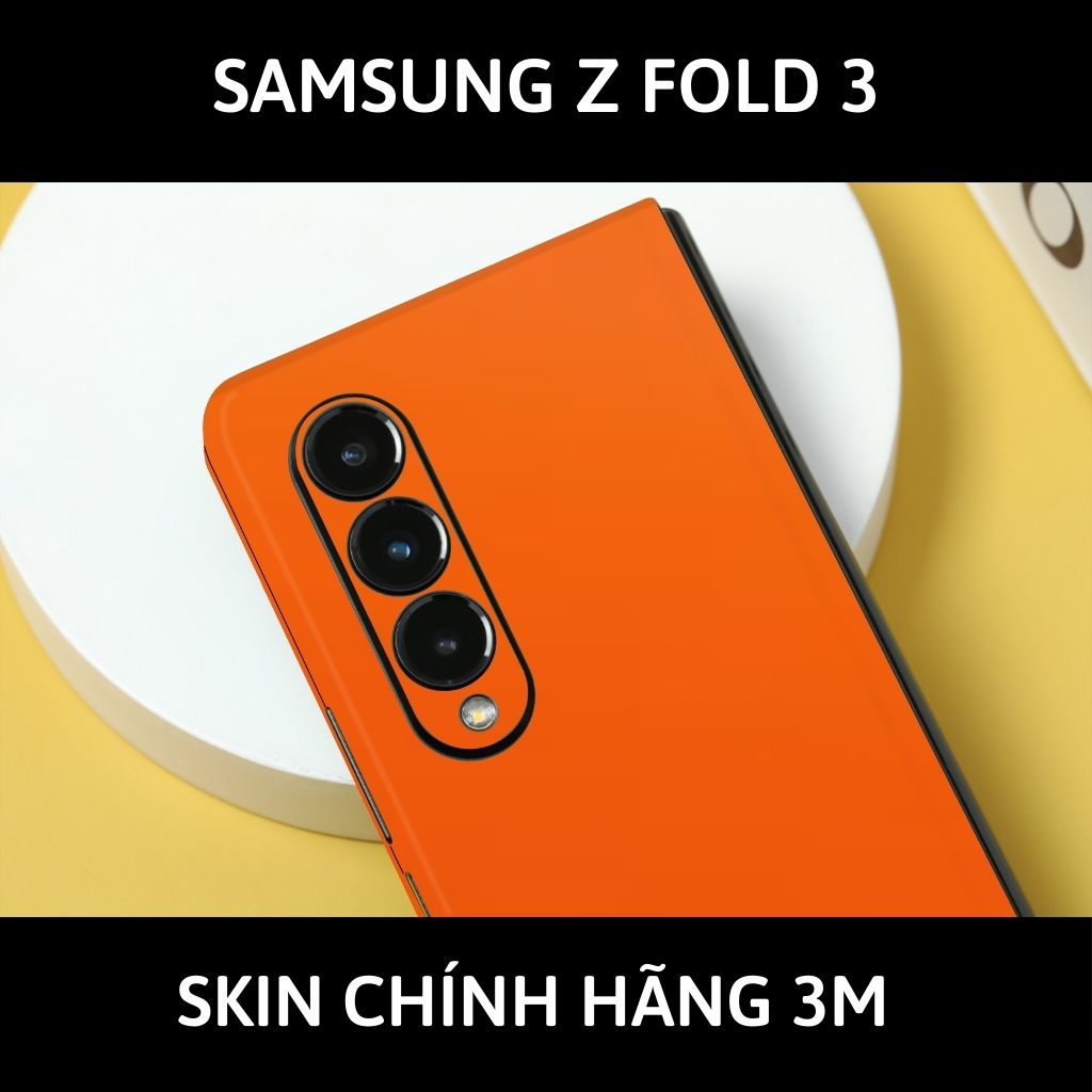 Skin 3m samsung galaxy Z Fold 4, Z Fold 3, Z Fold 2 full body và camera nhập khẩu chính hãng USA phụ kiện điện thoại huỳnh tân store - Matte Oranger - Warp Skin Collection