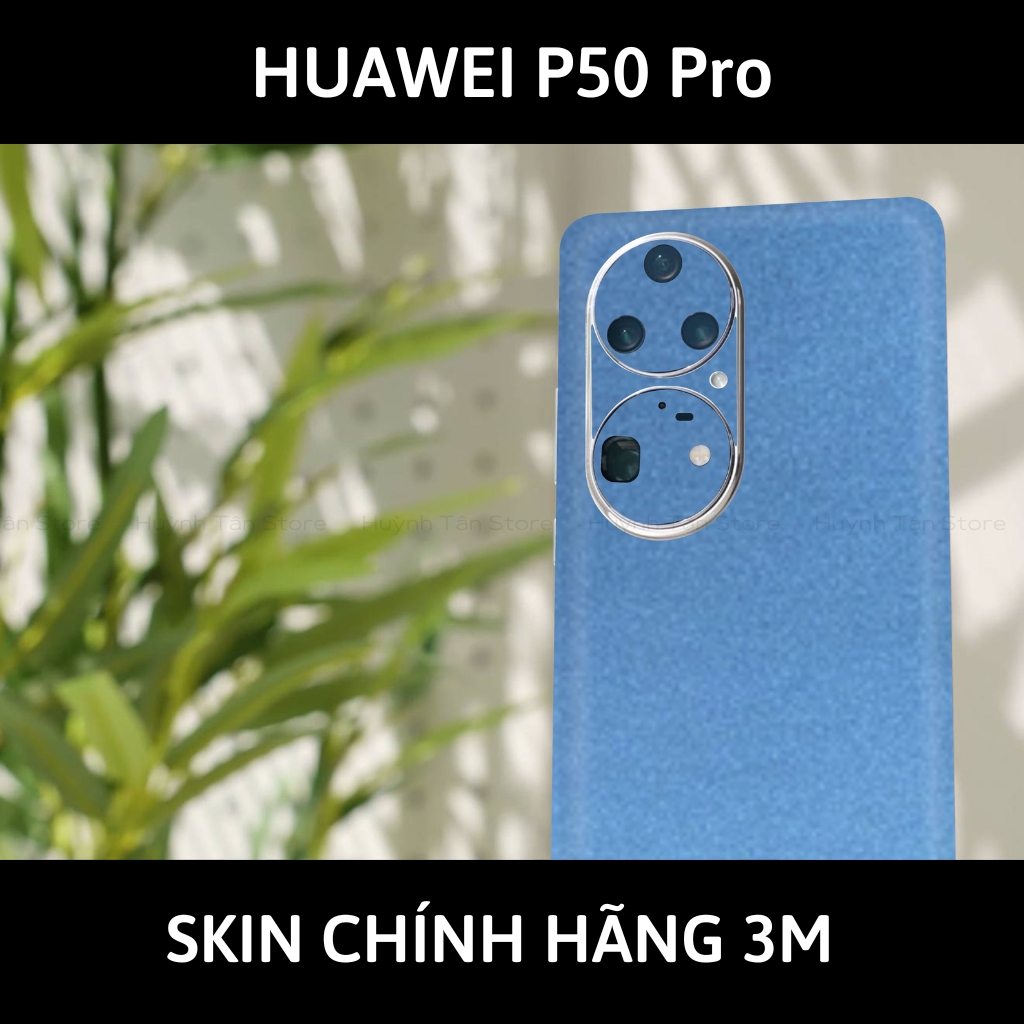 Dán skin điện thoại Huawei P50 Pro full body và camera nhập khẩu chính hãng USA phụ kiện điện thoại huỳnh tân store - Dove Blue Metallic - Warp Skin Collection