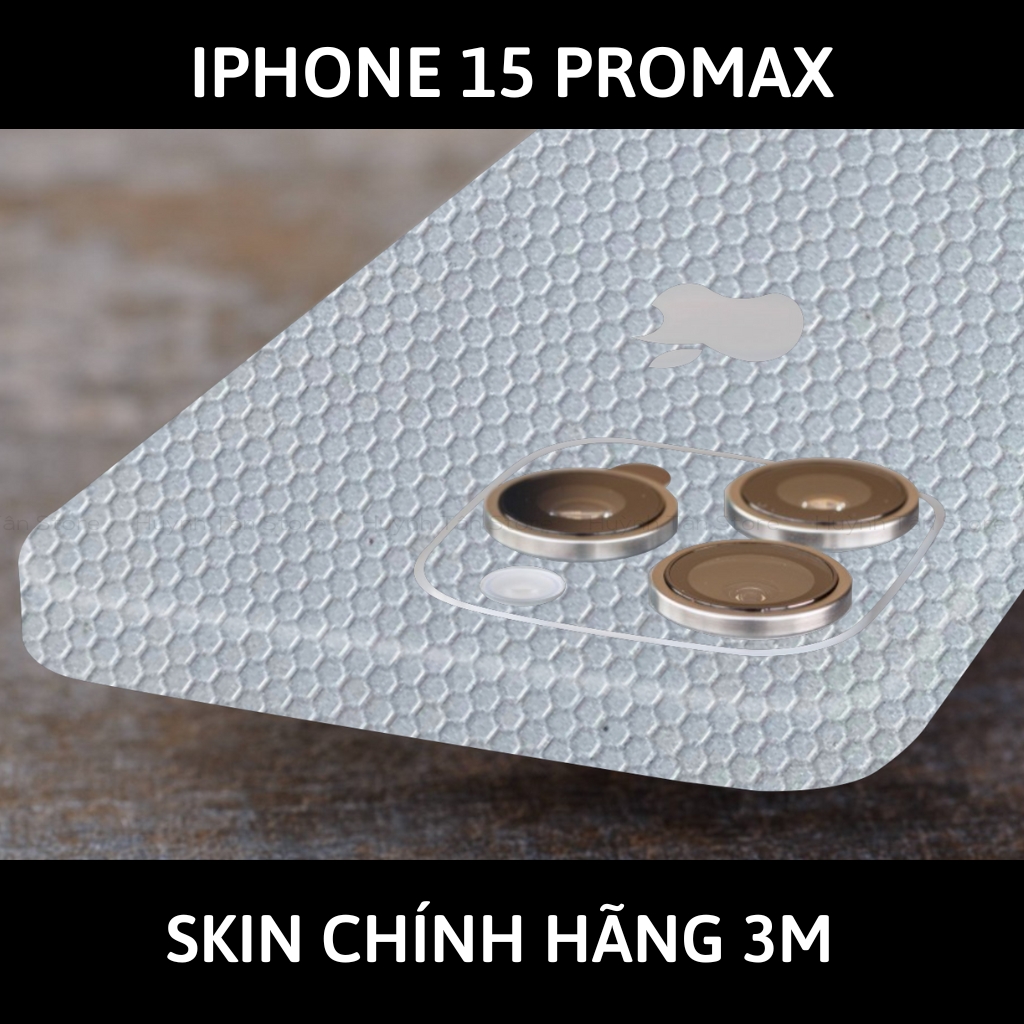 Dán skin điện thoại Iphone 15 Pro Max full body và camera nhập khẩu chính hãng USA phụ kiện điện thoại huỳnh tân store - Matrix White - Warp Skin Collection