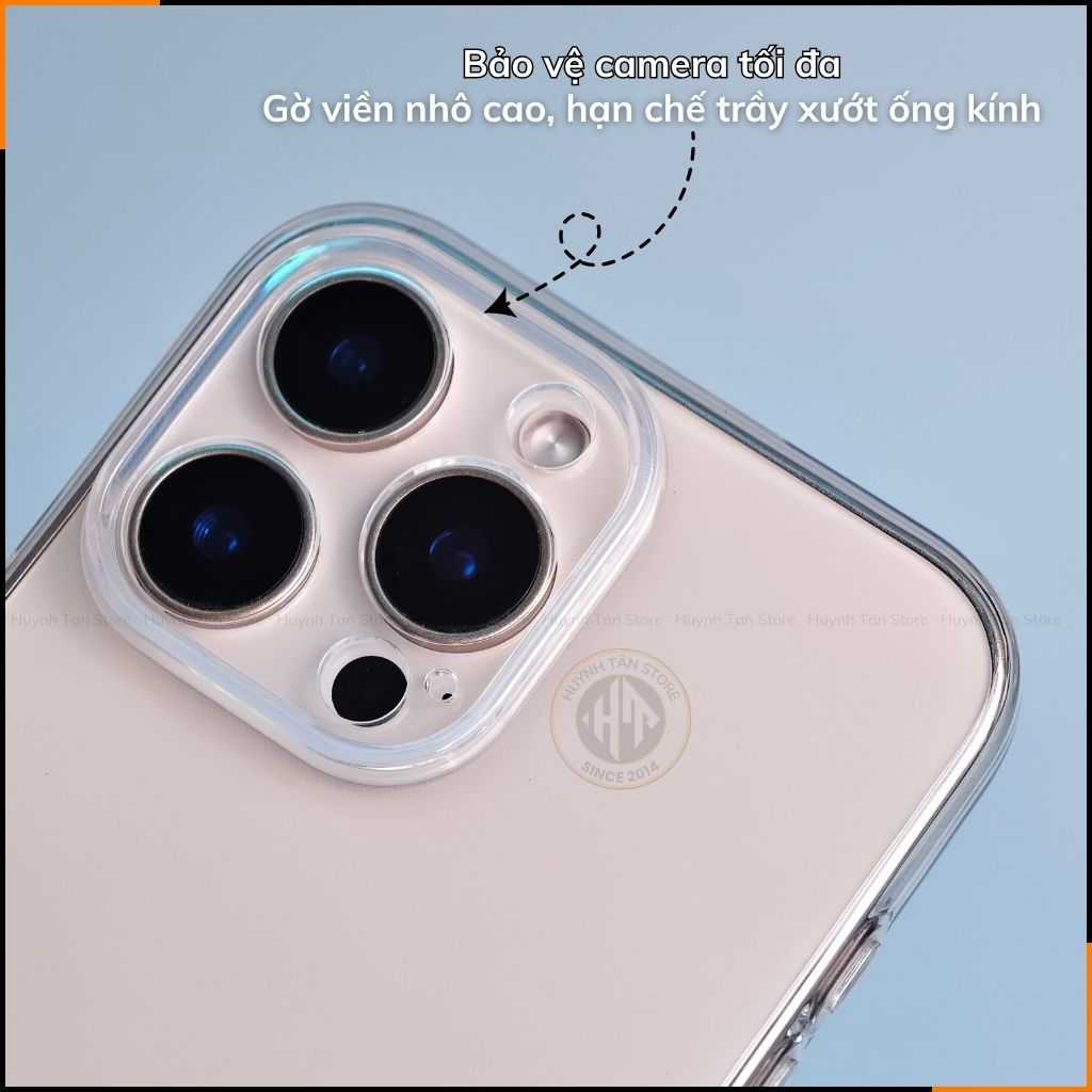 Ốp lưng iphone 17 air 16 pro max 15 promax ip 14 plus 13 12 silicon trong suốt GOR bảo vệ camera phụ kiện huỳnh tân store