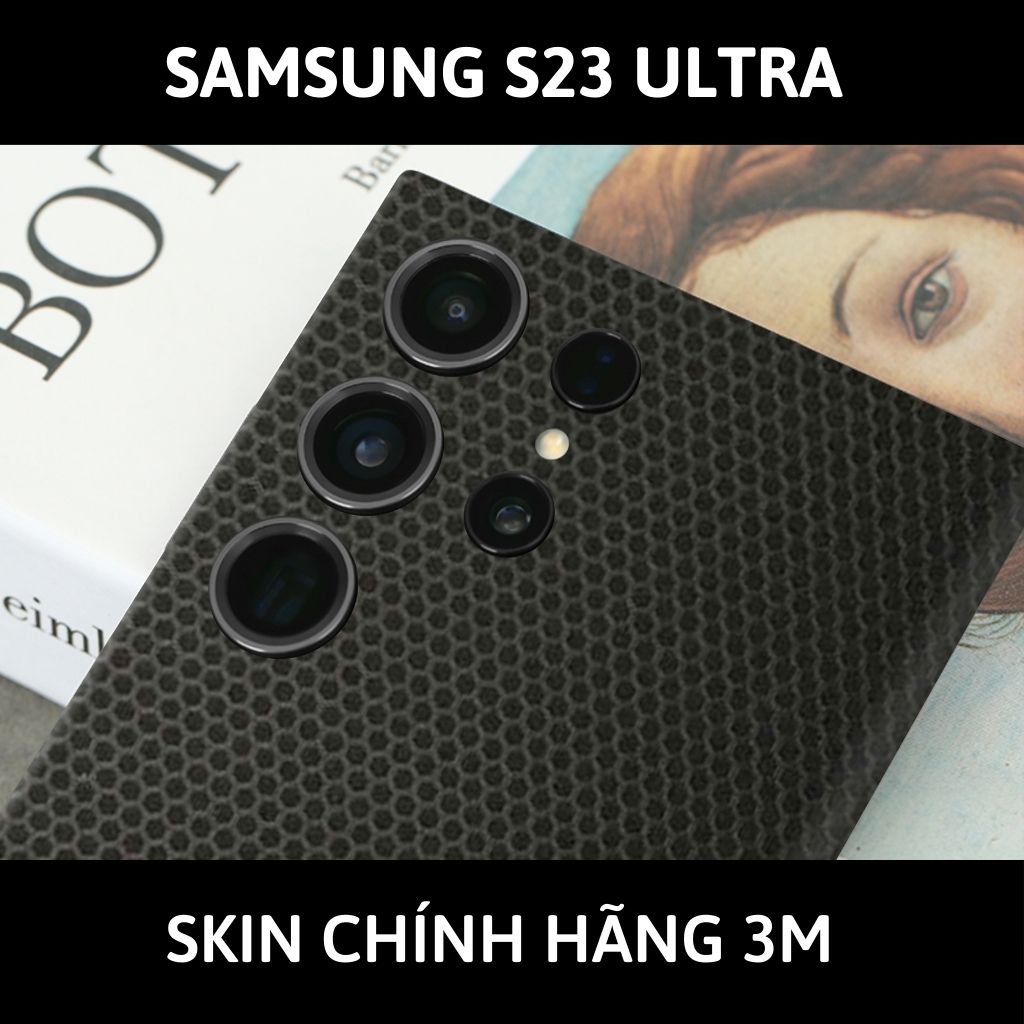 Skin 3m samsung galaxy s23, s23 plus, s23 ultra full body và camera nhập khẩu chính hãng USA phụ kiện điện thoại huỳnh tân store - Matrix Black - Warp Skin Collection