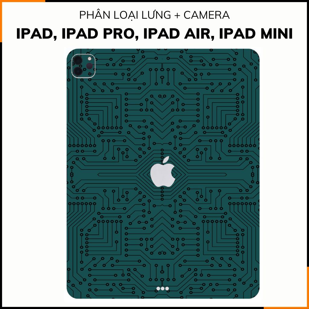 Dán skin ipad , ipad pro, ipad air , ipad mini full body và camera chính hãng 3M - ELECTRIC GREEN -  SK B01 04 phụ kiện điện thoại huỳnh tân store