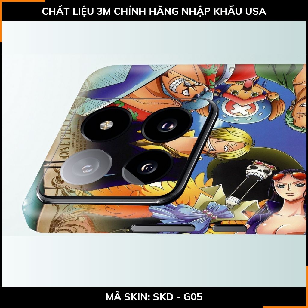 Dán skin điện thoại Xiaomi Mi 14 , Mi 14 Pro full body và camera nhập khẩu chính hãng USA in hình ONE PIECE - SKD G05 phụ kiện điện thoại huỳnh tân store