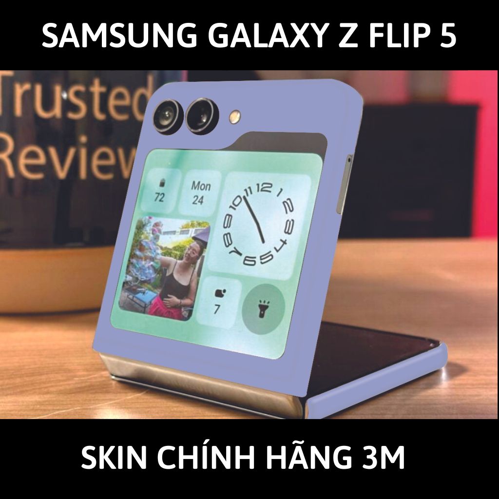 dán skin 3m samsung galaxy z flip 5 full body, camera phụ kiện điện thoại huỳnh tân store - Pastel Purple