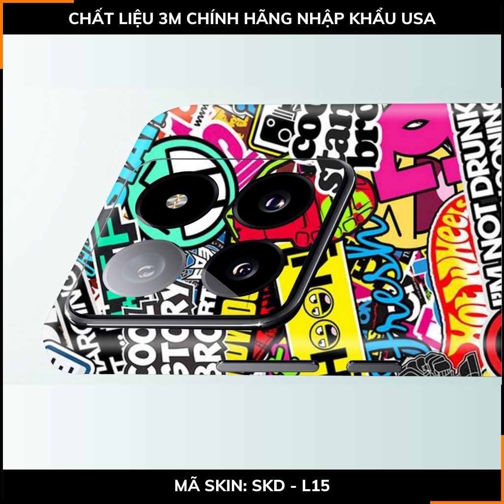 Dán skin điện thoại Xiaomi Mi 14 , Mi 14 Pro full body và camera nhập khẩu chính hãng USA in hình STICKER BOOM - SKD L15 phụ kiện điện thoại huỳnh tân store