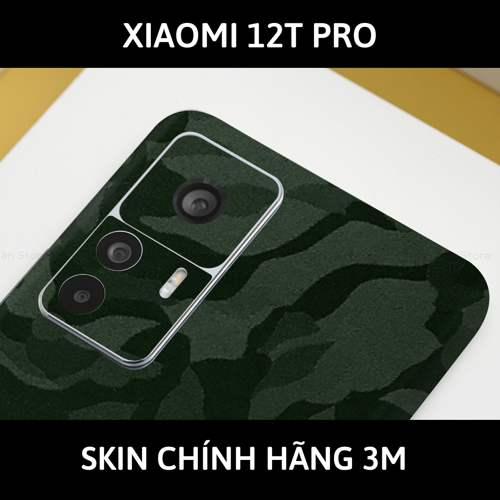 Skin 3m Mi 12T, Mi 12T Pro, K50 Ultra full body và camera nhập khẩu chính hãng USA phụ kiện điện thoại huỳnh tân store - Camo Green - Warp Skin Collection