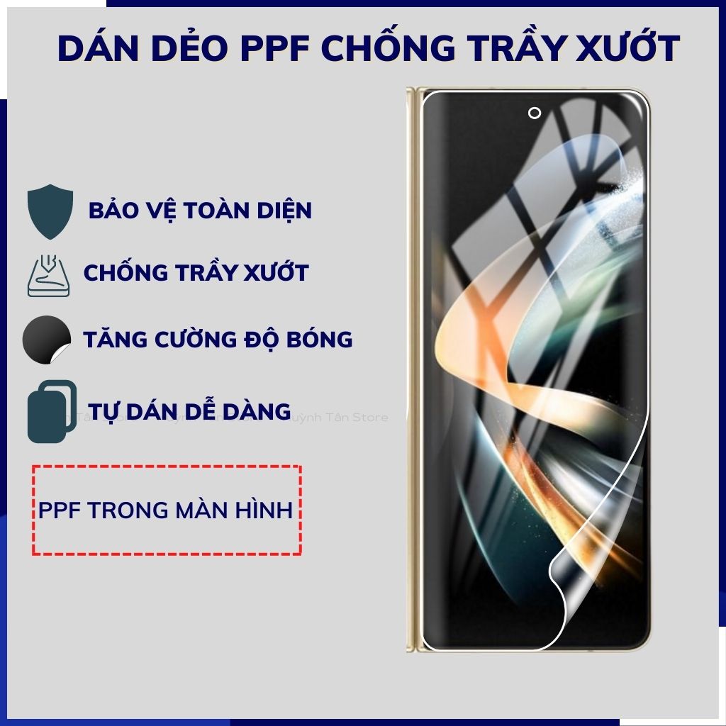 Miếng dán ppf samsung z fold 4 trong suốt hoặc nhám chống bám vân tay bảo vệ camera mua 1 tặng 1 phụ kiện huỳnh tân store