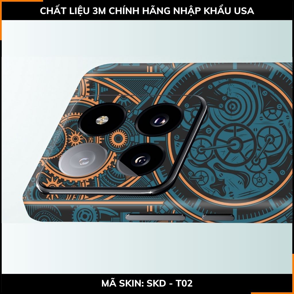 Dán skin điện thoại Xiaomi Mi 14 , Mi 14 Pro full body và camera nhập khẩu chính hãng USA in hình TECHNOLOGIC - SKD T02 phụ kiện điện thoại huỳnh tân store