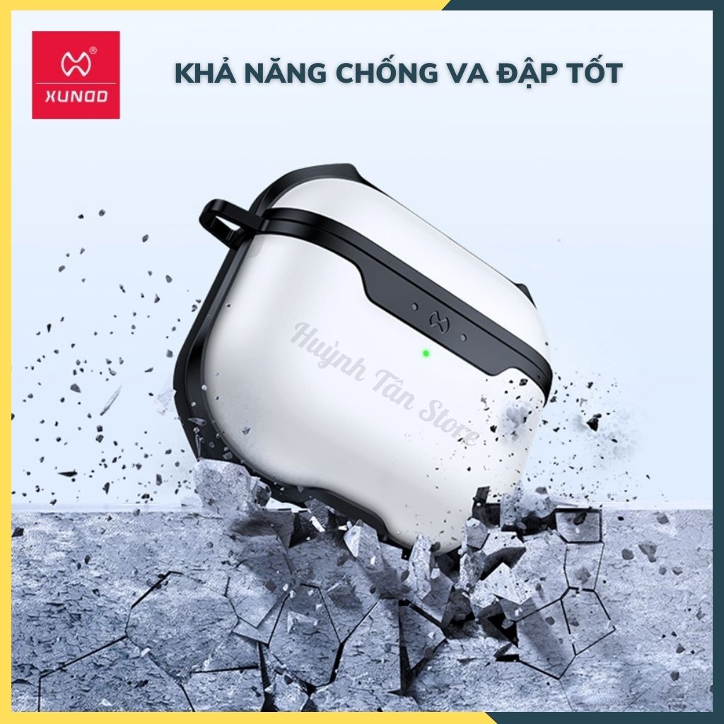 tai nghe Airpods Gen 1, 2_Ốp lưng chống sốc chính hãng XUNDD