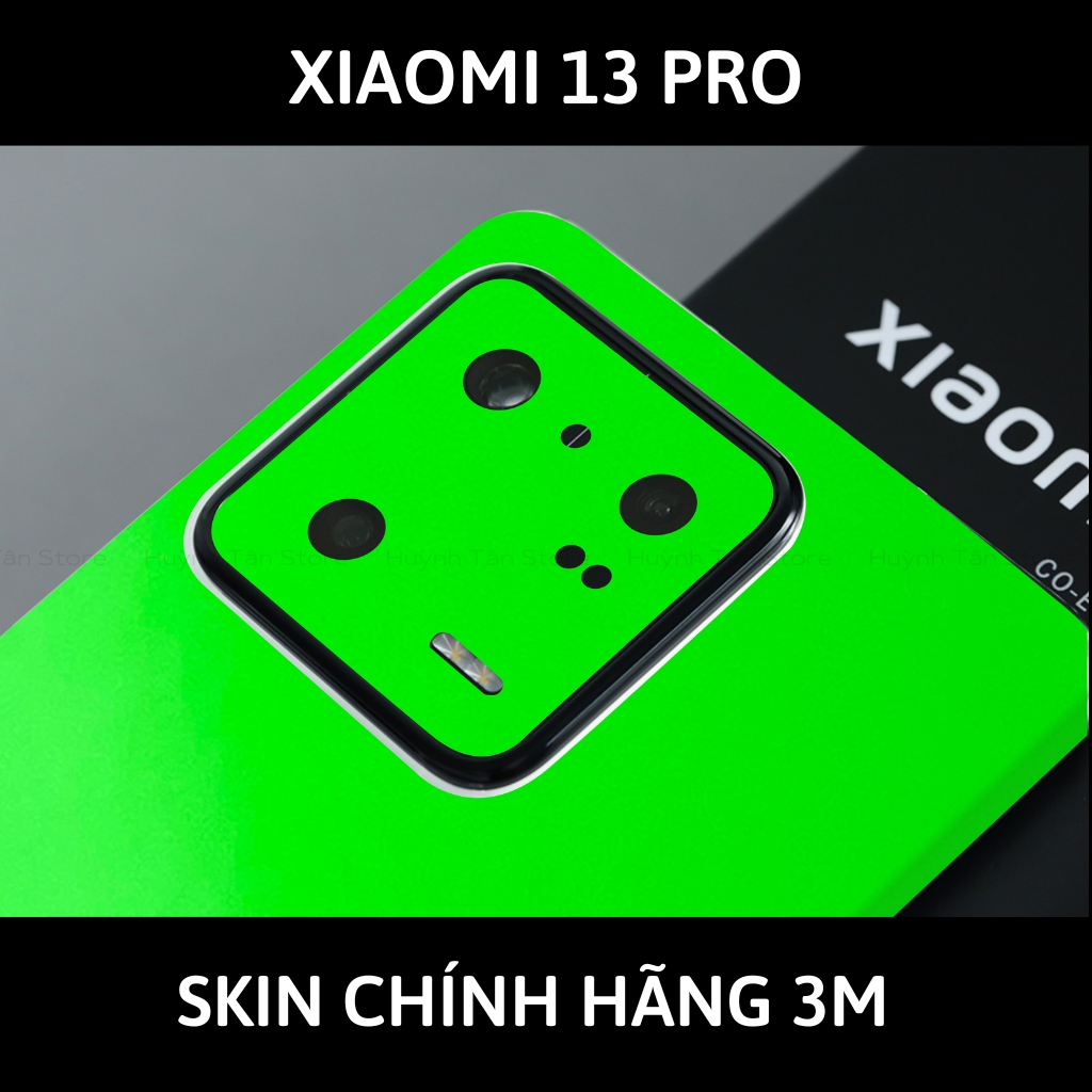 Skin 3m Mi 13 Ultra, Mi 13 Pro, Mi 13  full body và camera nhập khẩu chính hãng USA phụ kiện điện thoại huỳnh tân store - Green Neo - Warp Skin Collection