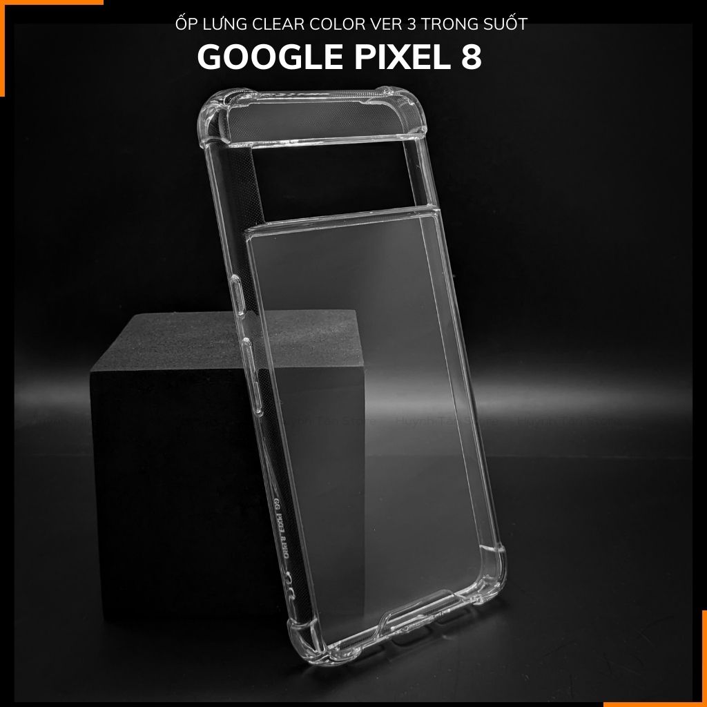 Ốp lưng google pixel 8 chống sốc clear color ver 3 trong suốt không ố vàng bảo vệ camera phụ kiện huỳnh tân store