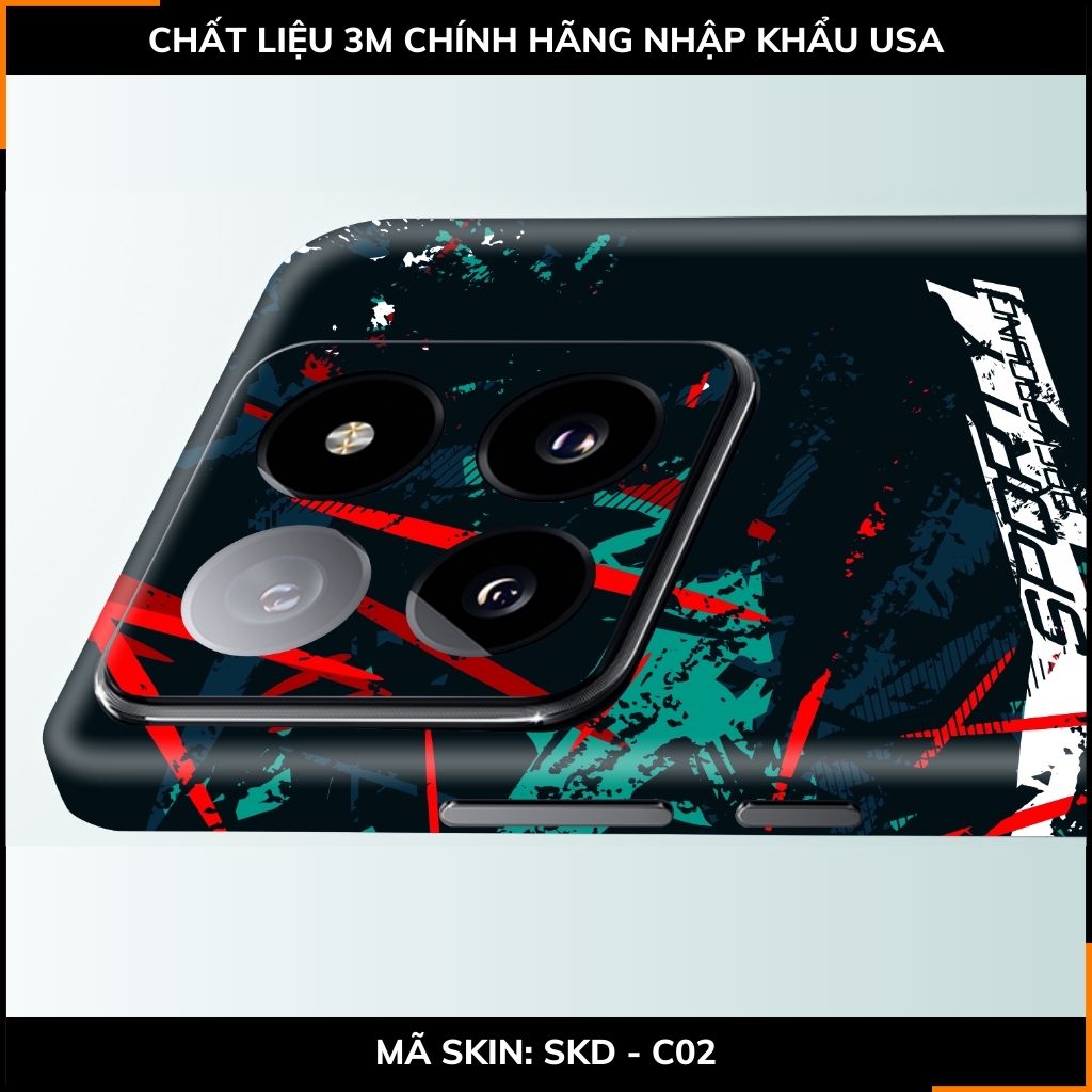 Dán skin điện thoại Xiaomi Mi 14 , Mi 14 Pro full body và camera nhập khẩu chính hãng USA in hình Motobiker - SKD  C02 phụ kiện điện thoại huỳnh tân store