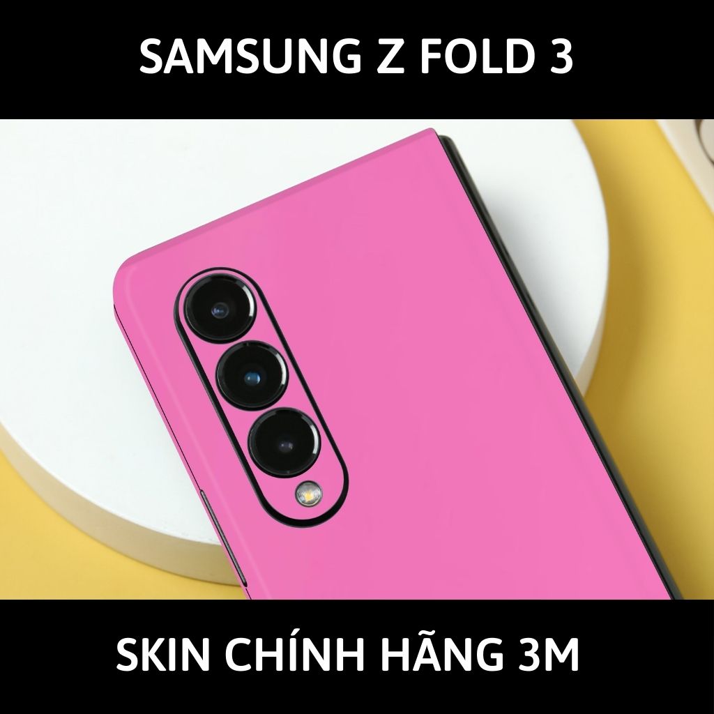 Skin 3m samsung galaxy Z Fold 4, Z Fold 3, Z Fold 2 full body và camera nhập khẩu chính hãng USA phụ kiện điện thoại huỳnh tân store - Oracal Hot Pink - Warp Skin Collection