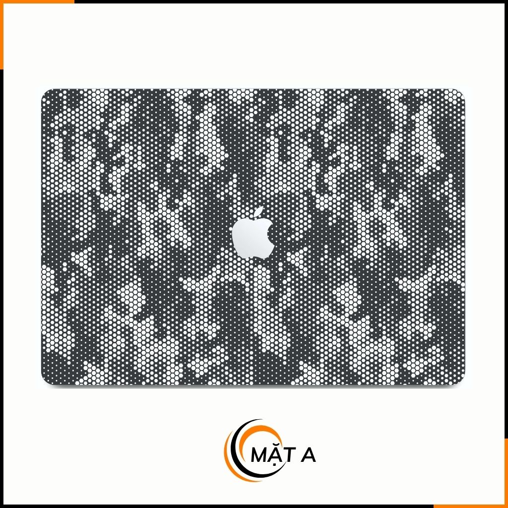 Dán skin macbook pro, macbook air chính hãng 3M nhập khẩu USA - SKIN 3M - MACBOOK - MAMBA WHITE - SK-B03-05 phụ kiện điện thoại huỳnh tân store