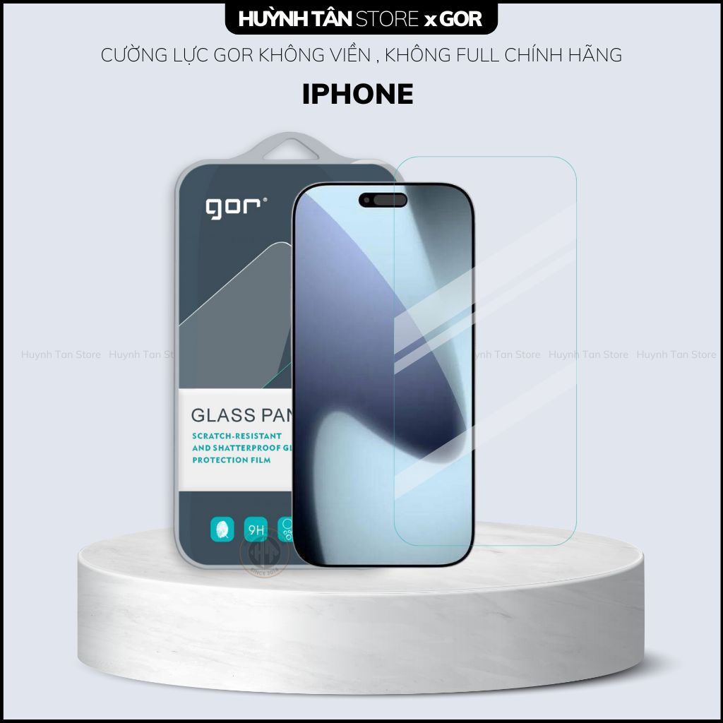 Kính cường lực iphone 17 pro max, 17 pro, 17 air trong suốt KHÔNG FULL MÀN chống bám vân tay chính hãng GOR phụ kiện điện thoại huỳnh tân store