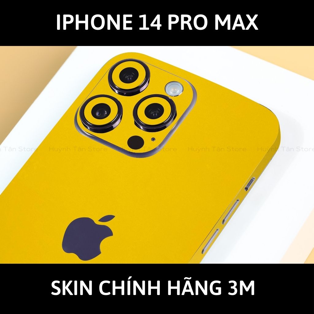 Skin 3m Iphone 14, Iphone 14 Pro, Iphone 14 Pro Max full body và camera nhập khẩu chính hãng USA phụ kiện điện thoại huỳnh tân store - Yellow Gloss - Warp Skin Collection