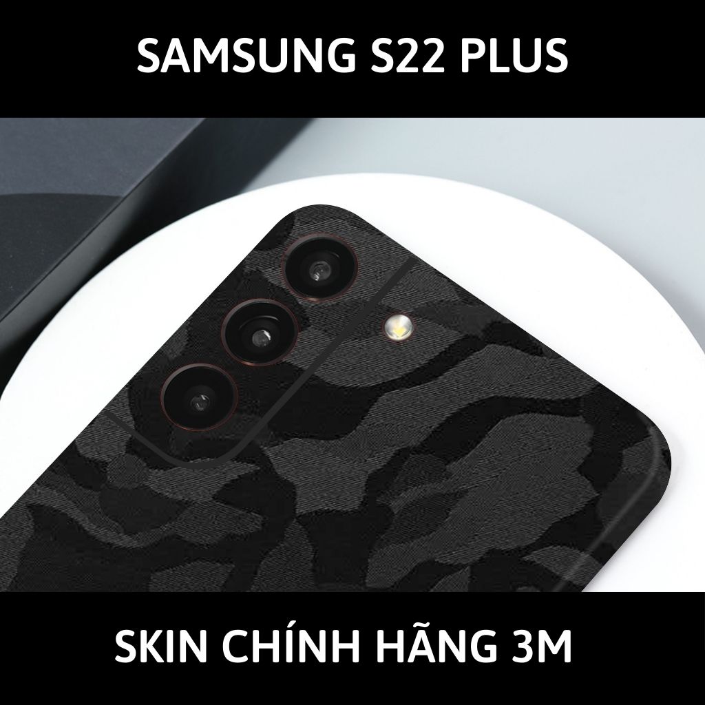 Skin 3m samsung galaxy S22 ultra , S22 plus, S22 full body và camera nhập khẩu chính hãng USA phụ kiện điện thoại huỳnh tân store - Camo Black - Warp Skin Collection