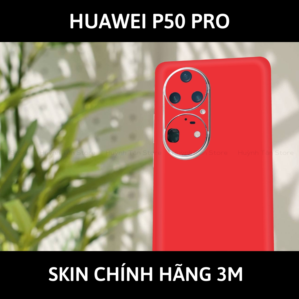 Dán skin điện thoại Huawei P50 Pro full body và camera nhập khẩu chính hãng USA phụ kiện điện thoại huỳnh tân store - Matte Red - Warp Skin Collection