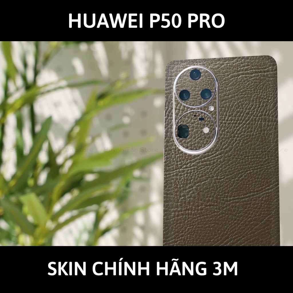 Dán skin điện thoại Huawei P50 Pro full body và camera nhập khẩu chính hãng USA phụ kiện điện thoại huỳnh tân store - Brown Leather - Warp Skin Collection