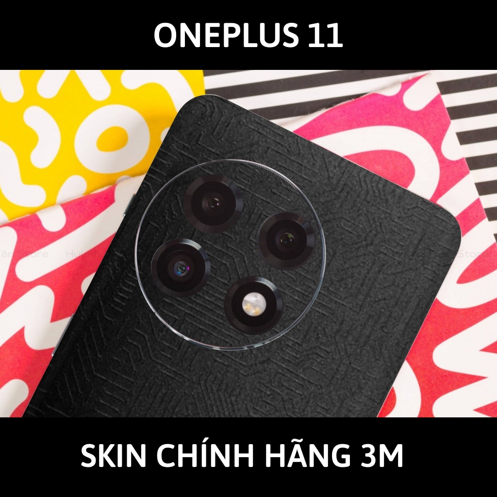 Skin 3m Oneplus 11 full body và camera nhập khẩu chính hãng USA phụ kiện điện thoại huỳnh tân store - Electronic Black 2022 - Warp Skin Collection
