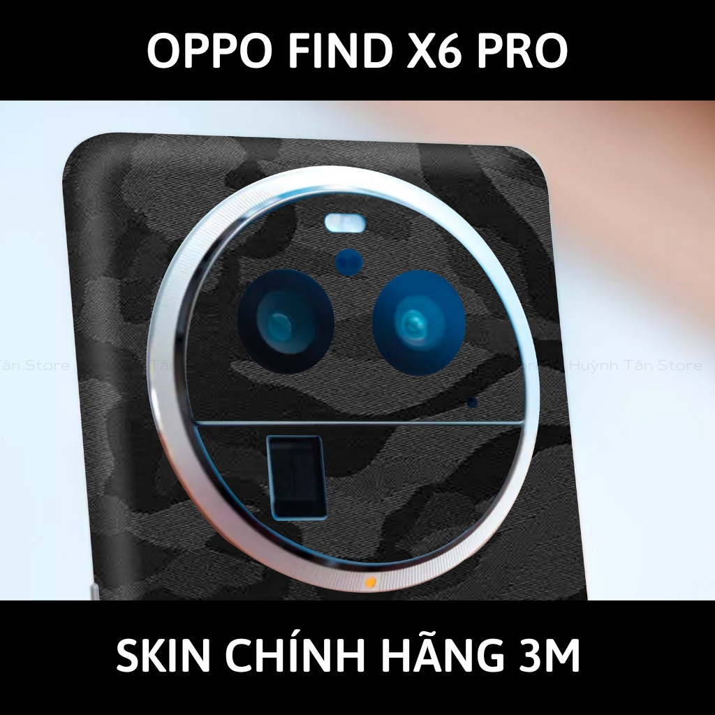 Dán skin điện thoại Oppo Find X6 Pro full body và camera nhập khẩu chính hãng USA phụ kiện điện thoại huỳnh tân store - Camo Black - Warp Skin Collection