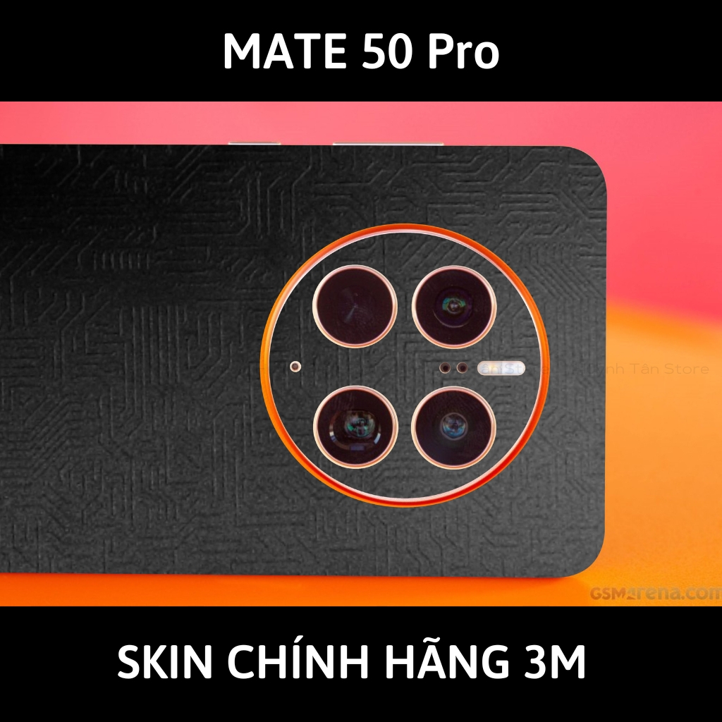 Dán skin điện thoại Huawei Mate 50 Pro full body và camera nhập khẩu chính hãng USA phụ kiện điện thoại huỳnh tân store - Electronic Black 2022 - Warp Skin Collection